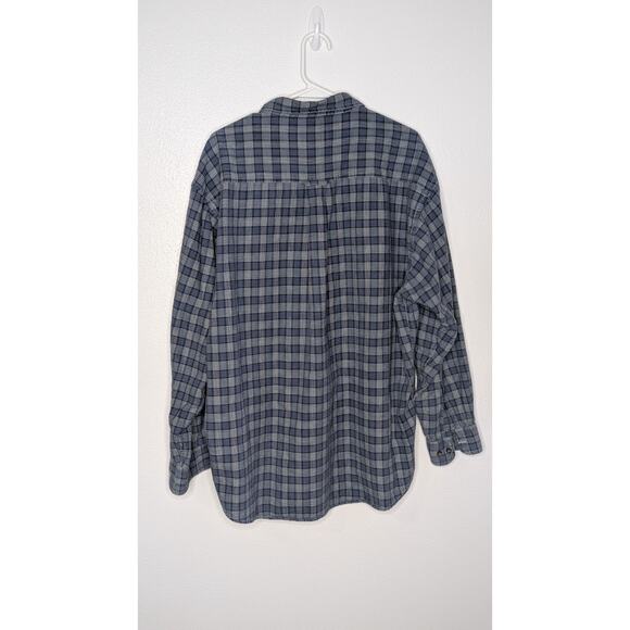 Vintage Pendleton Loop Collar Long Sleeve Shirt Board XL Blue Watch Plaid - Picture 2 of 7
